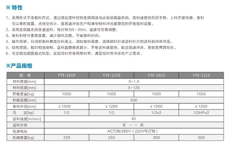 圓盤材料架YTE